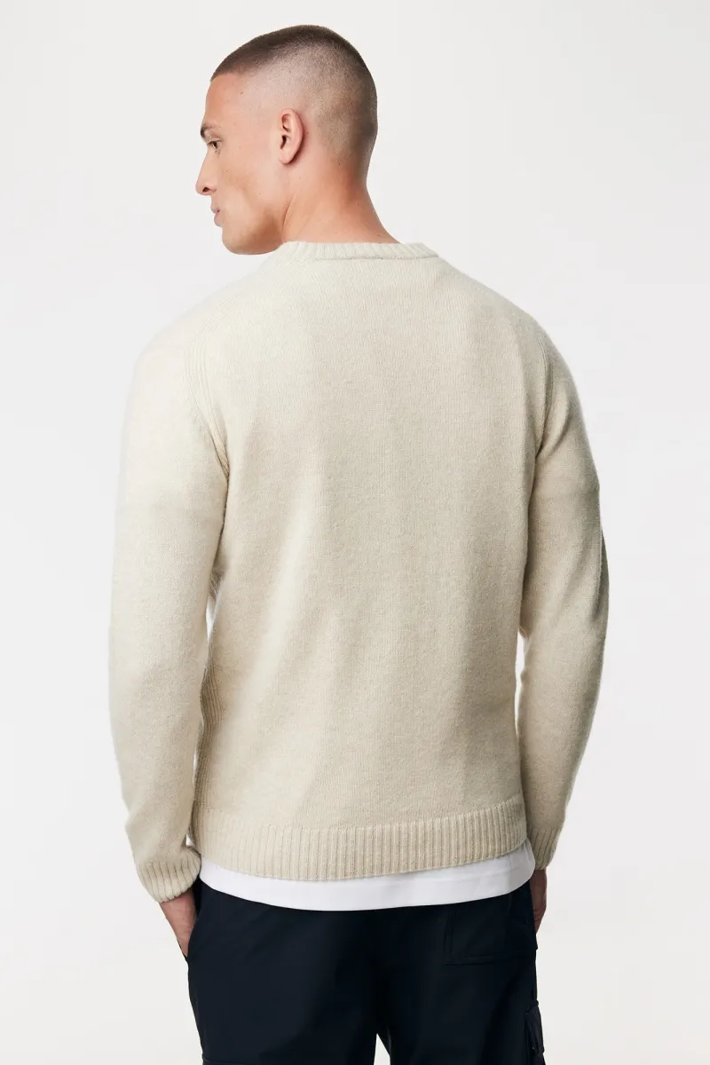 Textured crewneck | Gebroken wit