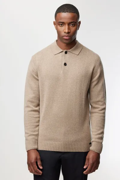 Textured Polo Button | Bruin