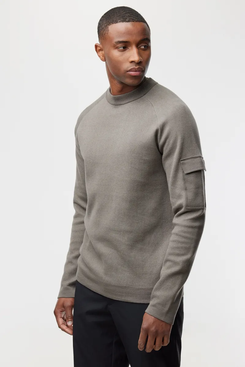 Round Neck Longsleeve | Grijs
