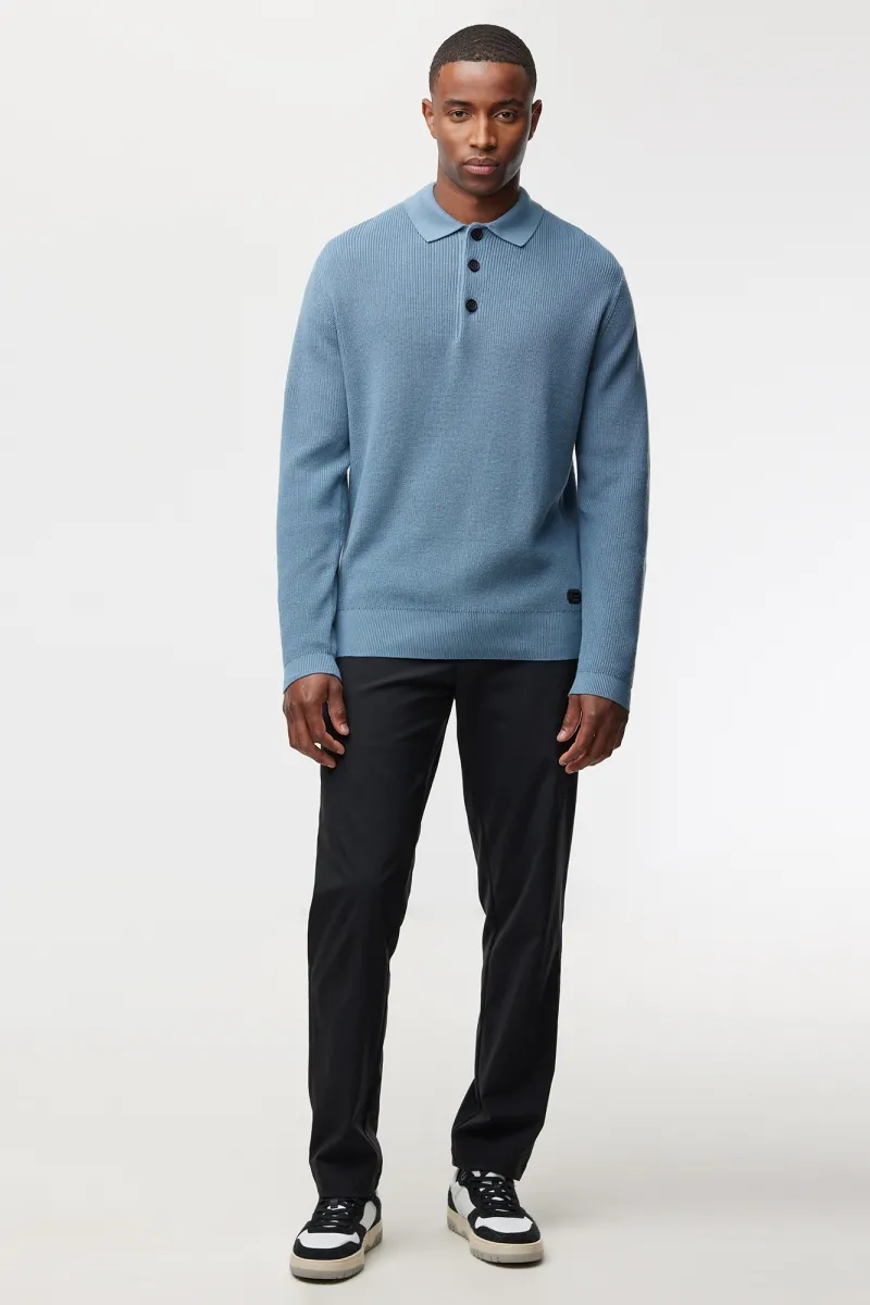 Longsleeve Polo | Lichtblauw