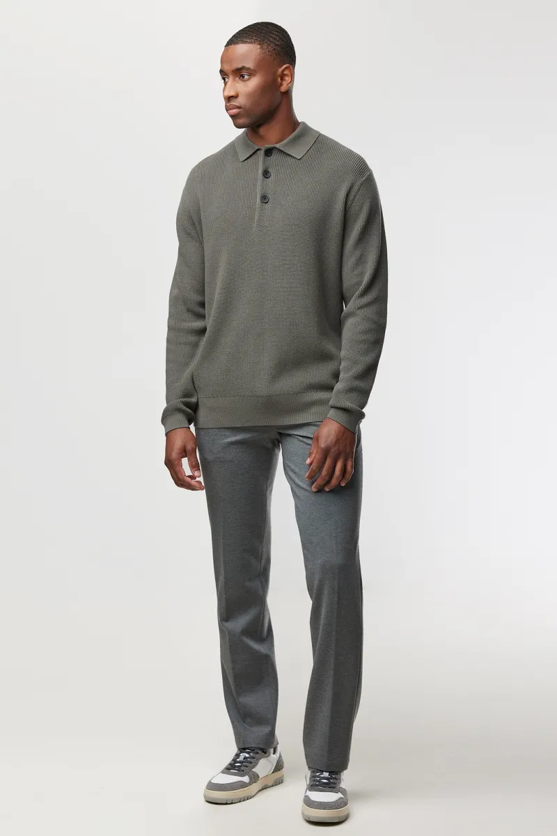 Longsleeve Polo | Groen