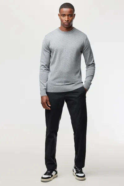 Round Neck Longsleeve | Grijs