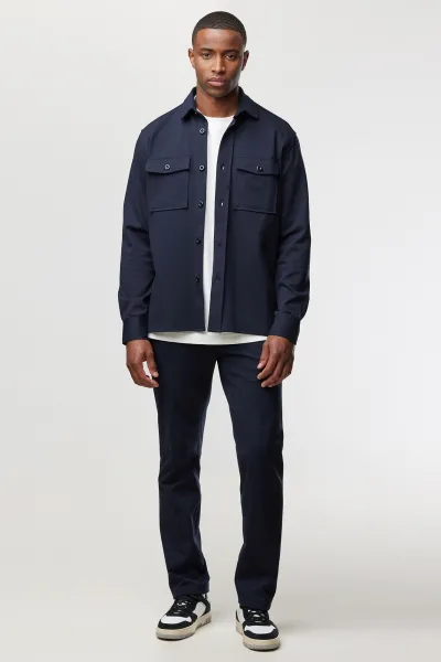 Relaxed Overshirt | Donkerblauw