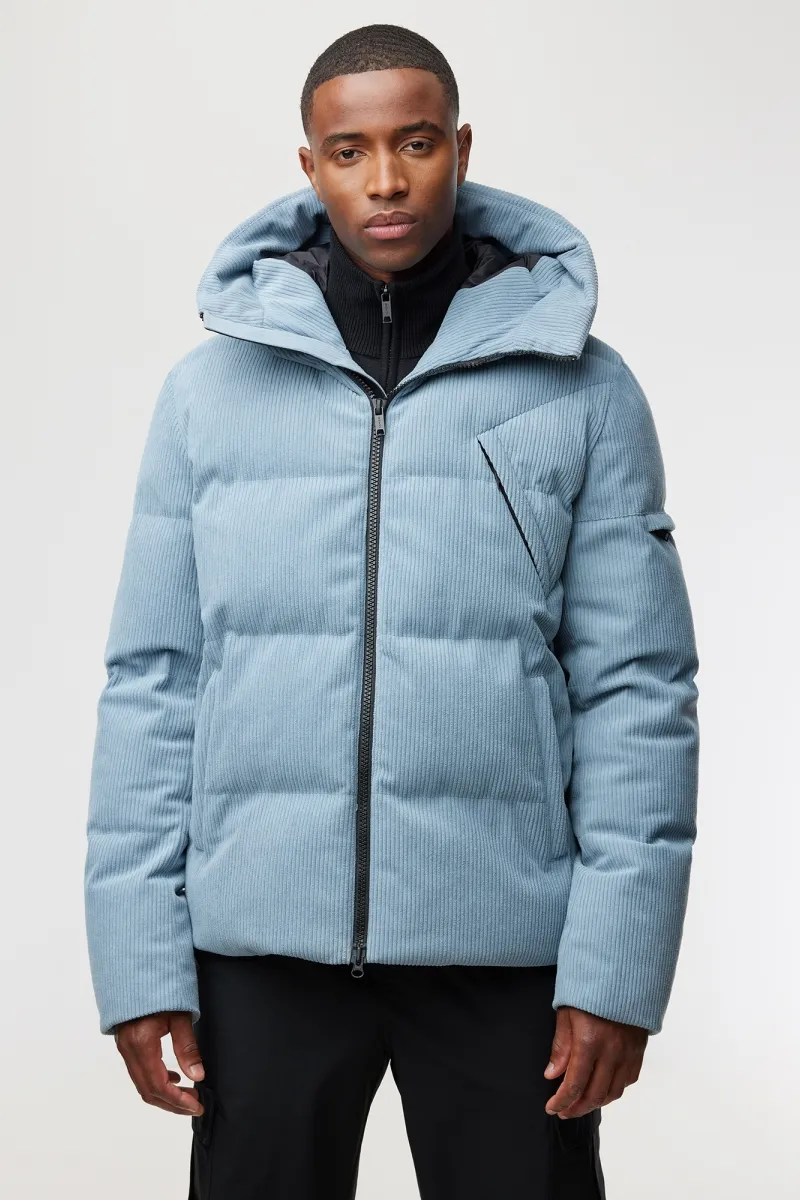 Rib Structuur Winterjas | Blauw