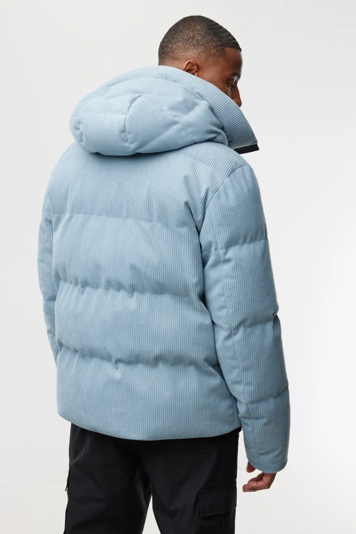 Rib Structuur Winterjas | Blauw