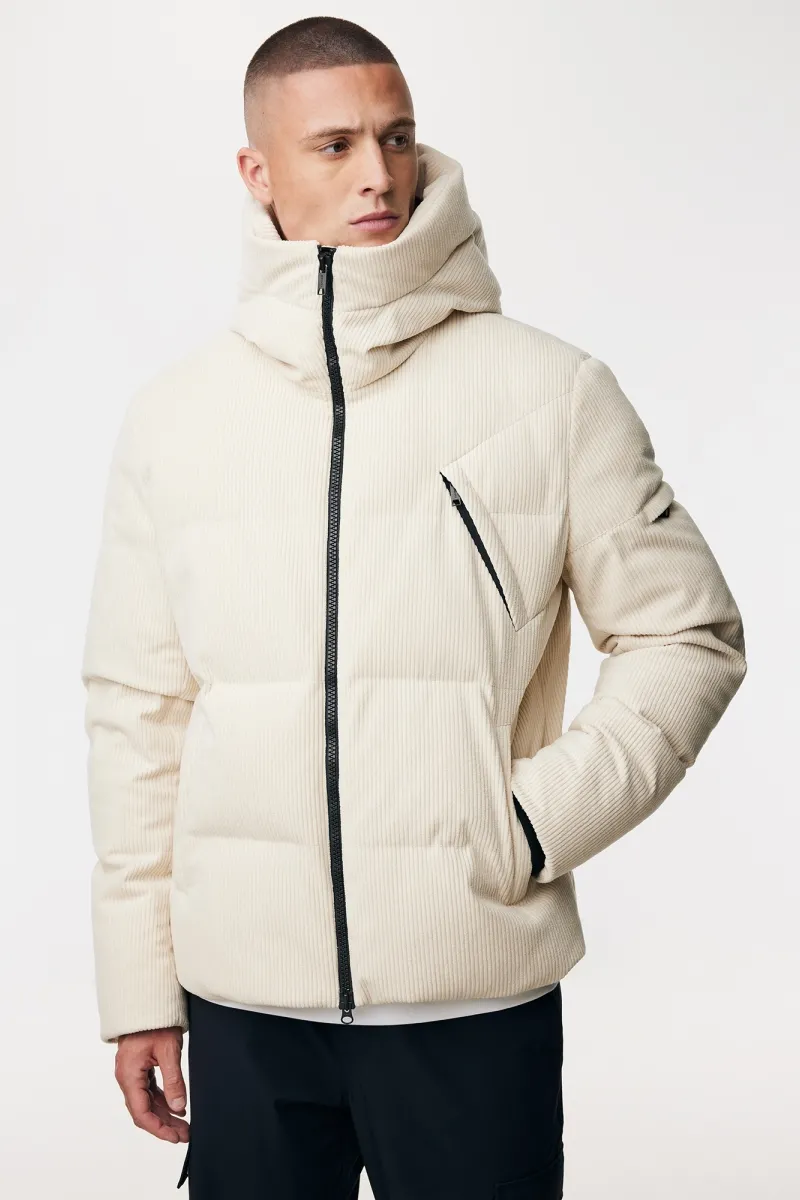 Rib Structuur Winterjas | Beige