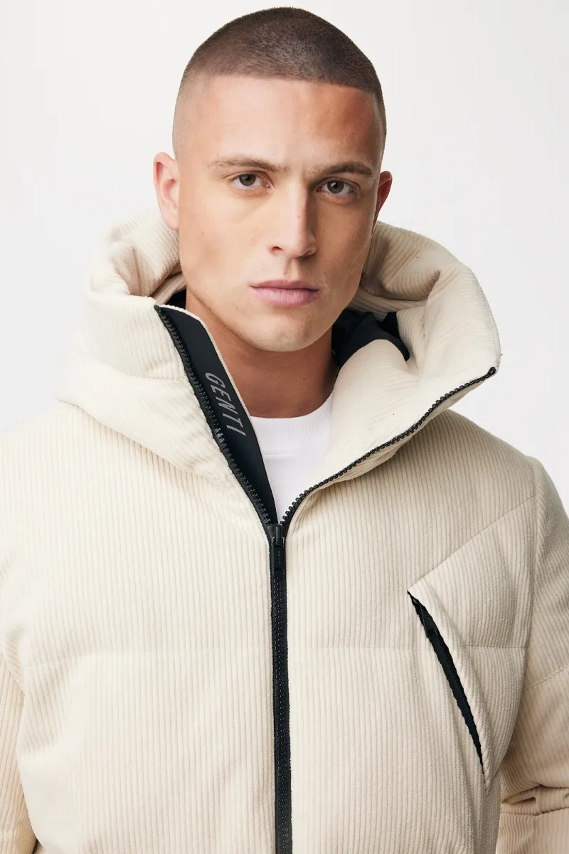 Rib Structuur Winterjas | Beige