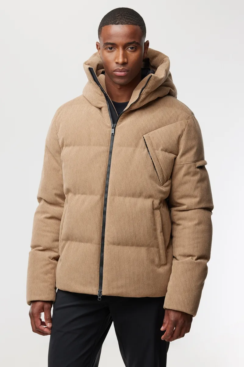 Rib Structuur Winterjas | Bruin