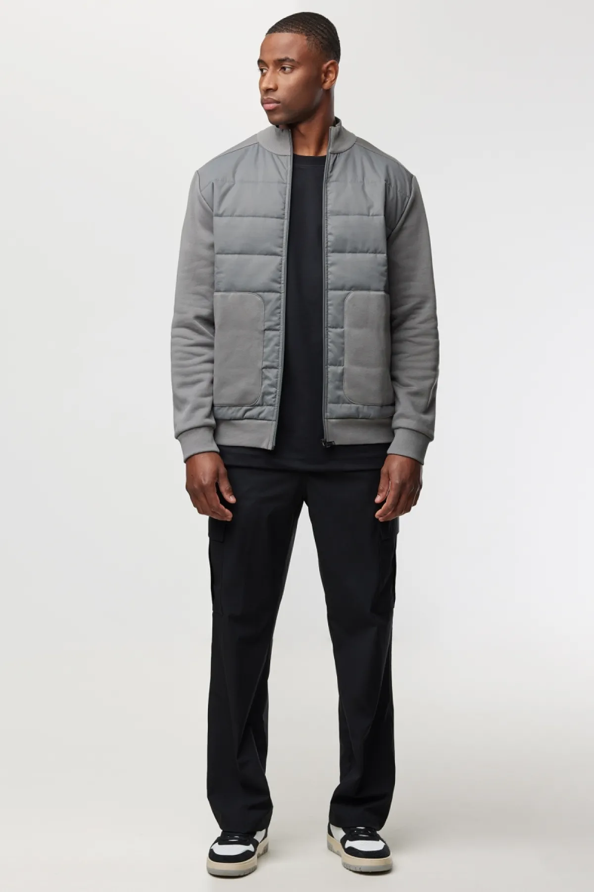 Jacket Material Mix | Grijs