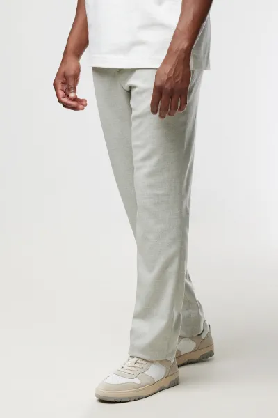 Wool Mix Trousers | Lichtgrijs