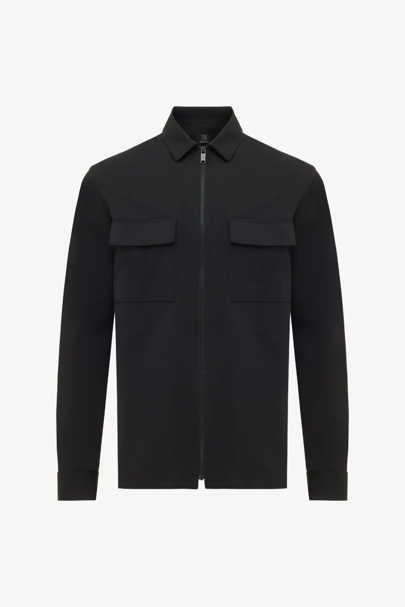 Zip Overshirt | Zwart