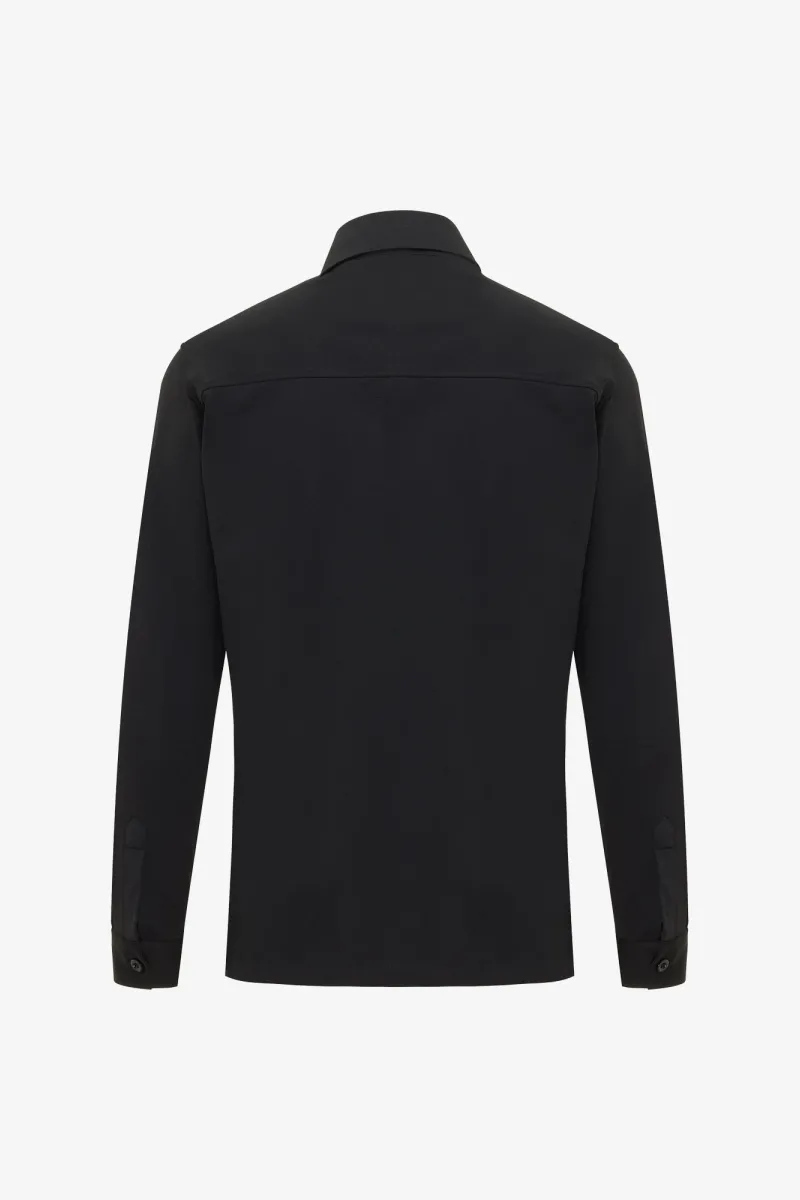 Zip Overshirt | Zwart