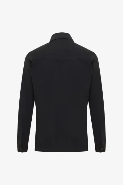 Zip Overshirt | Zwart