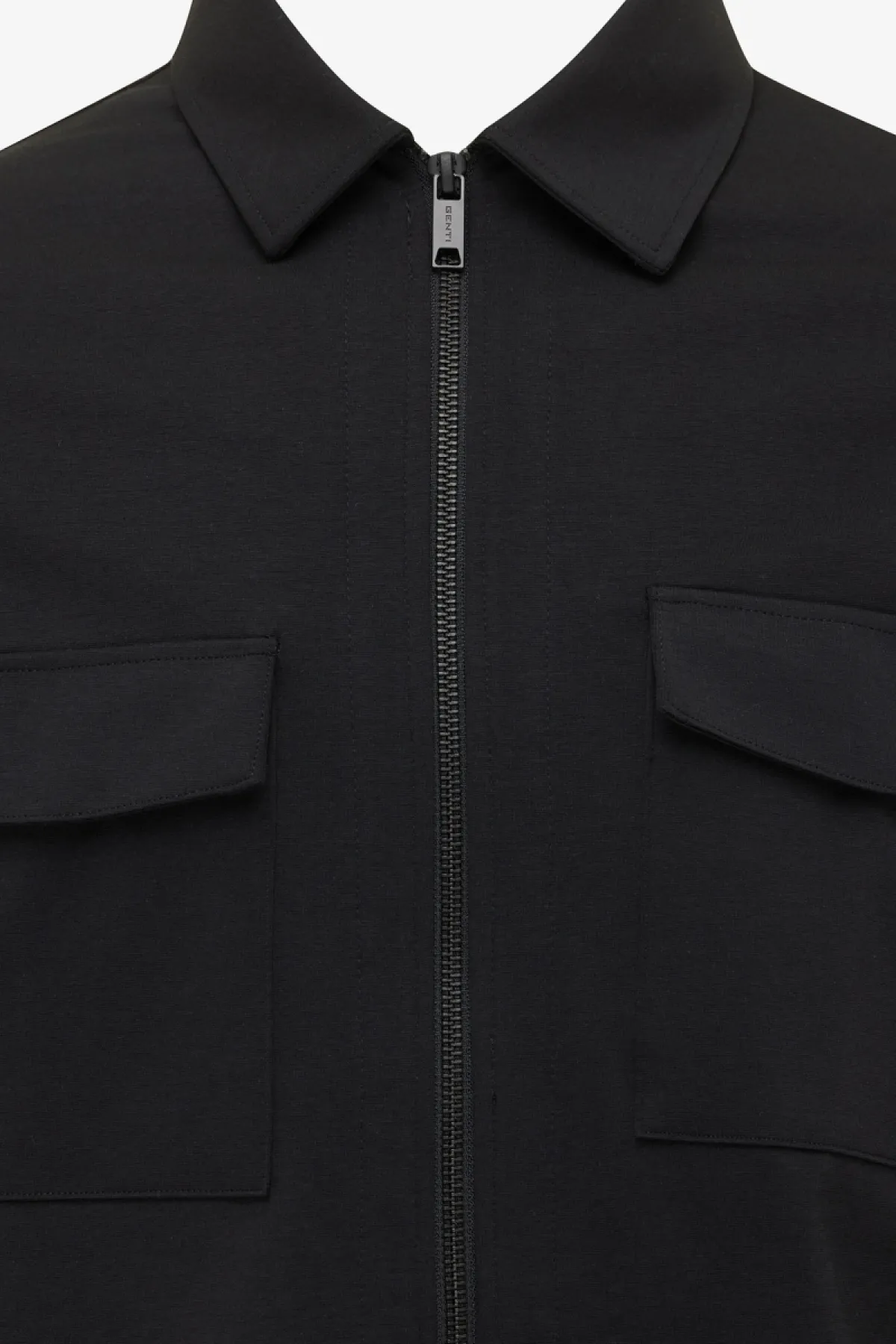 Zip Overshirt | Zwart