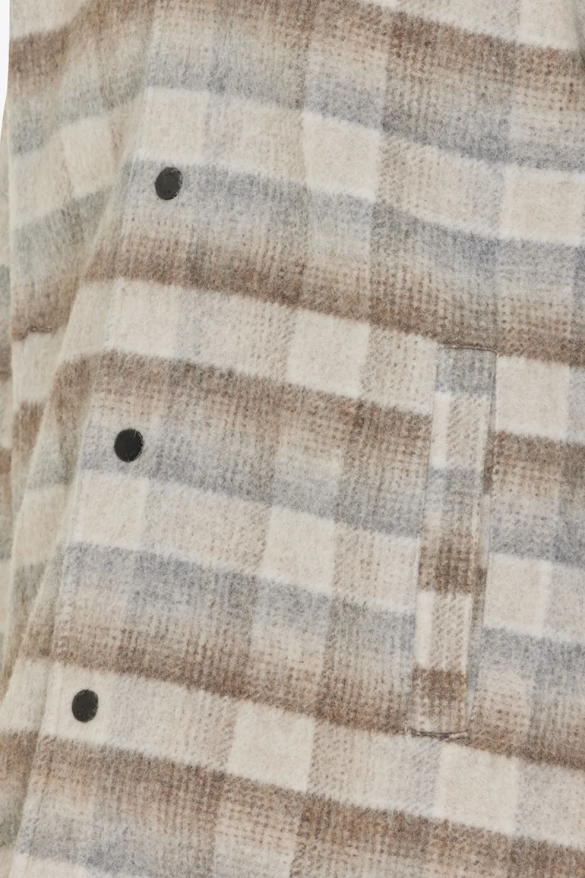 Monogram Wool Mix Overshirt | Bruin