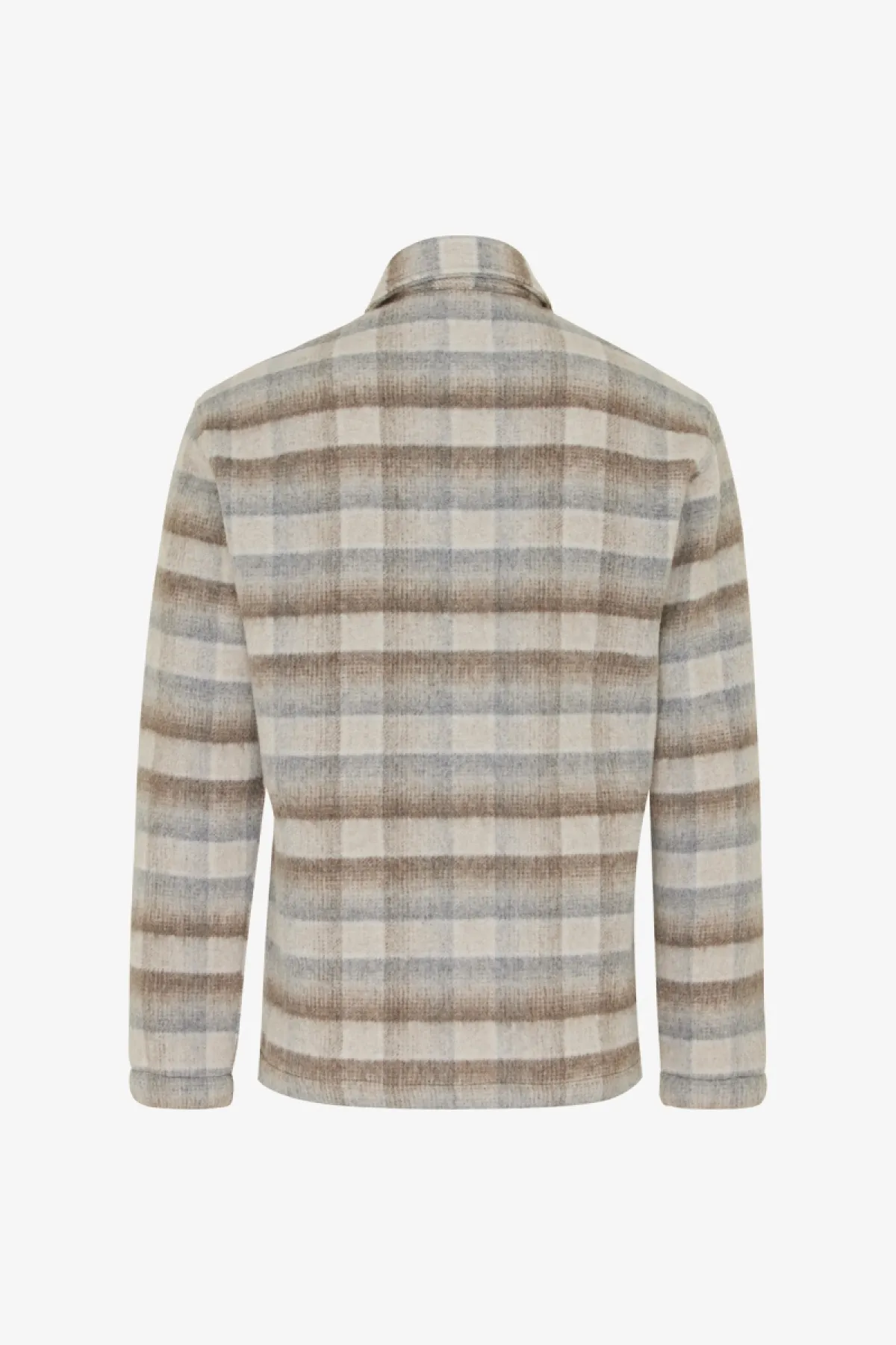 Monogram Wool Mix Overshirt | Bruin