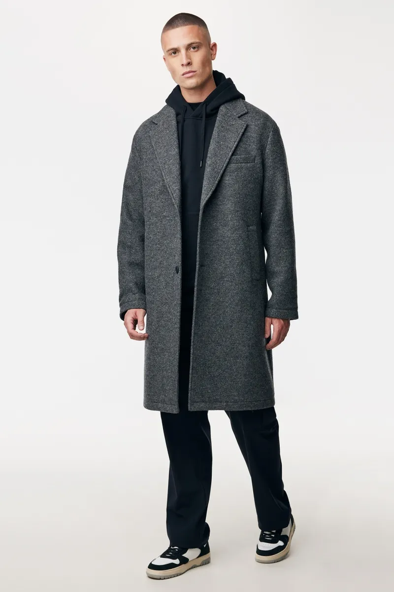 Monogram Coat | Donkergrijs