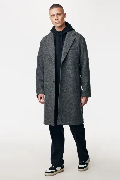 Monogram Coat | Donkergrijs