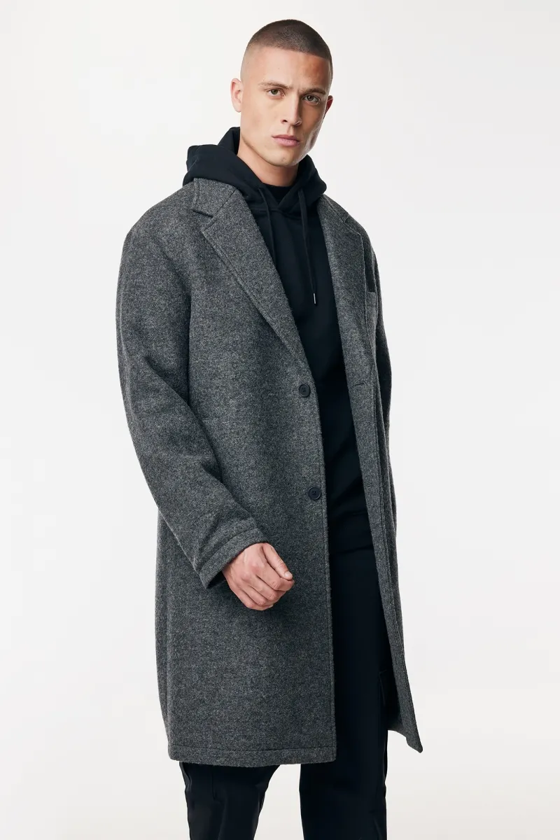 Monogram Coat | Donkergrijs