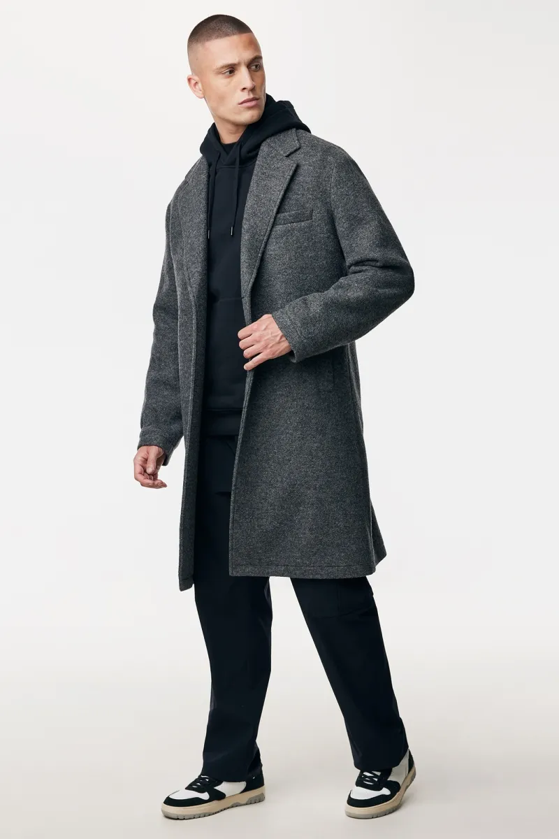 Monogram Coat | Donkergrijs