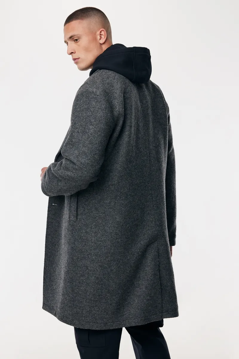 Monogram Coat | Donkergrijs