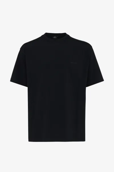 T-shirt flowerprint | Zwart
