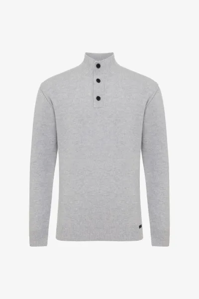 Turtleneck 3 Buttons | Lichtblauw