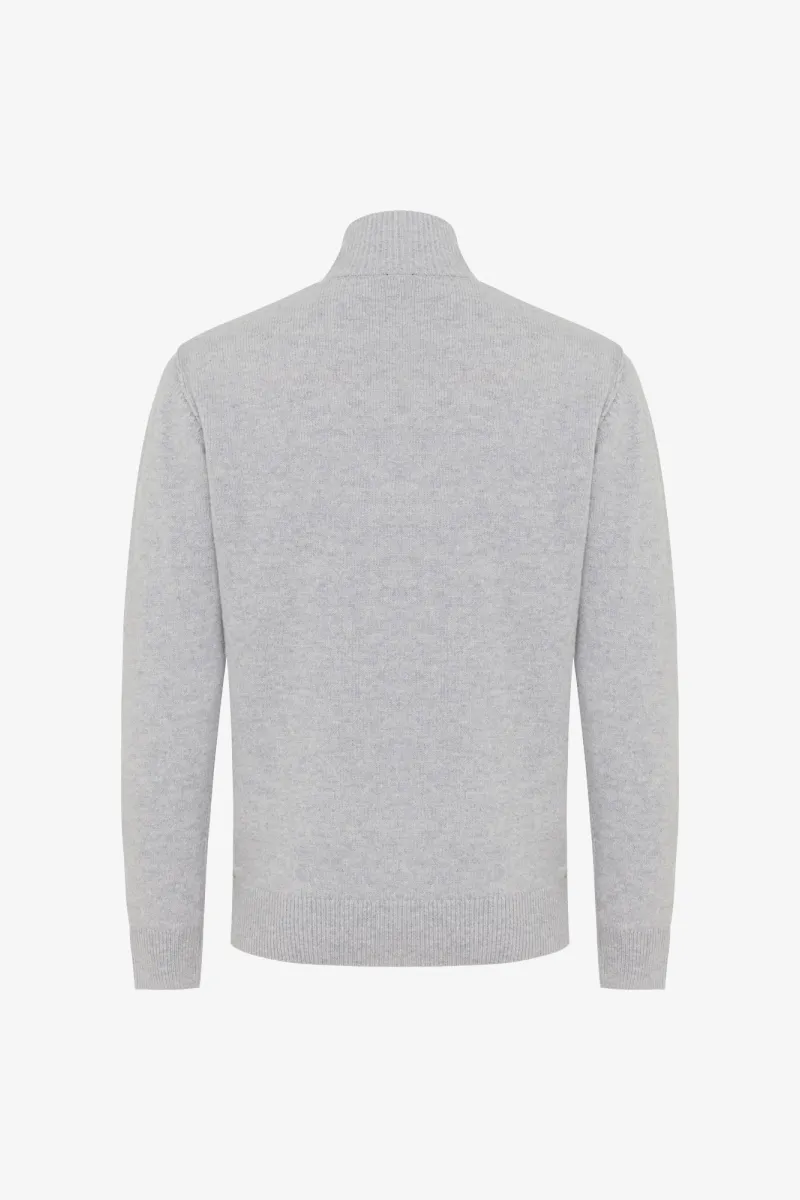 Turtleneck 3 Buttons | Lichtblauw