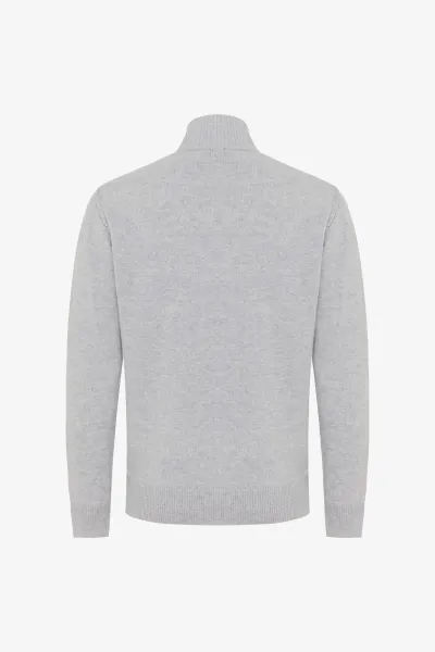 Turtleneck 3 Buttons | Lichtblauw