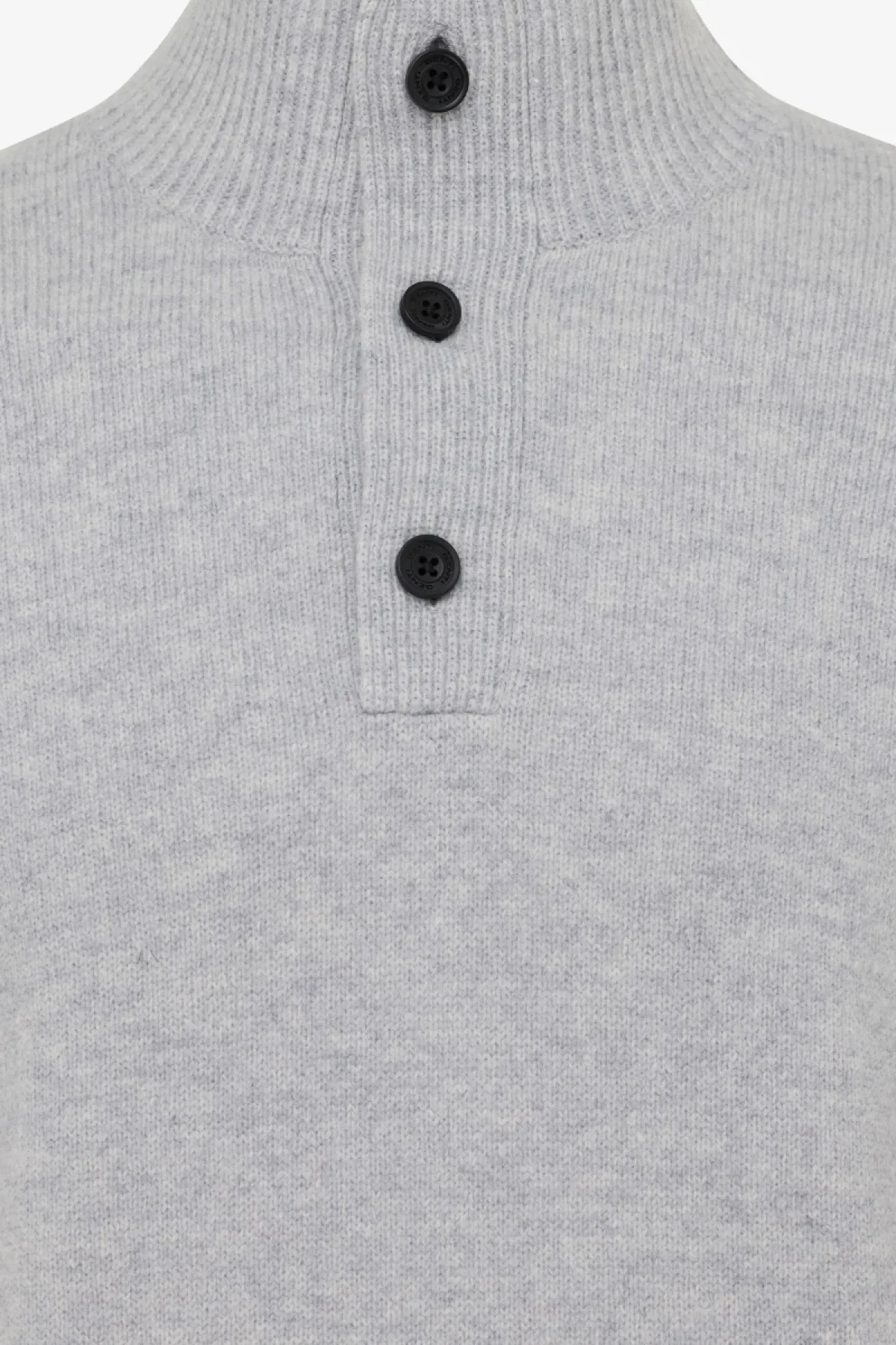 Turtleneck 3 Buttons | Lichtblauw