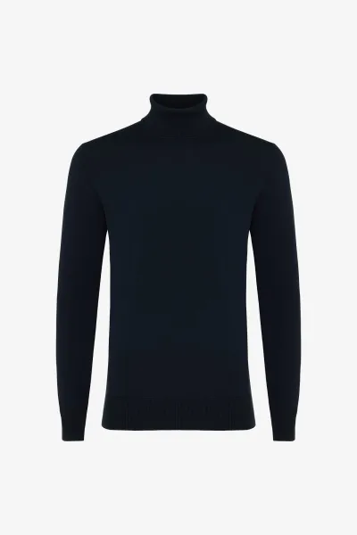 Roll Neck | Donkerblauw