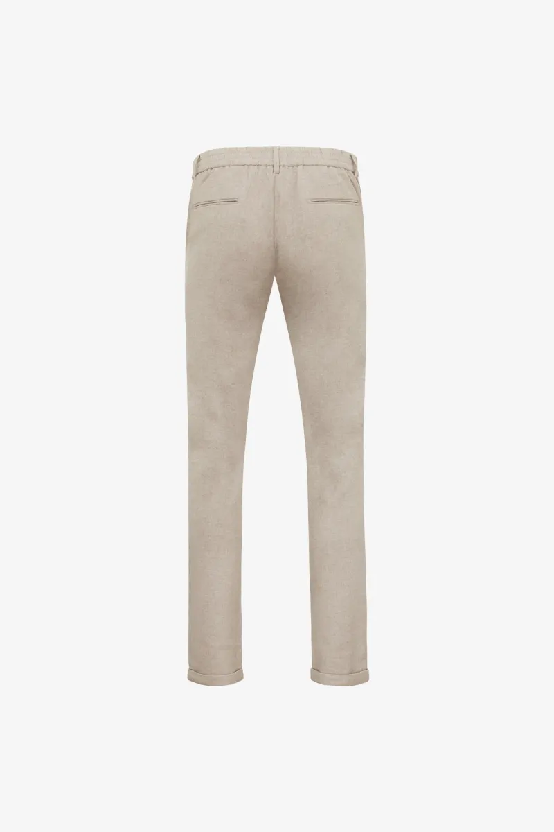 Wool Mix Trousers | Beige