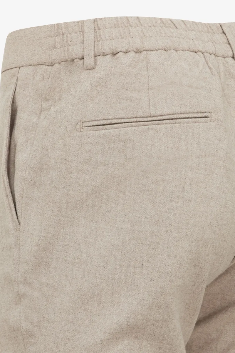 Wool Mix Trousers | Beige