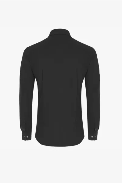 Skin Fit Overhemd | Zwart