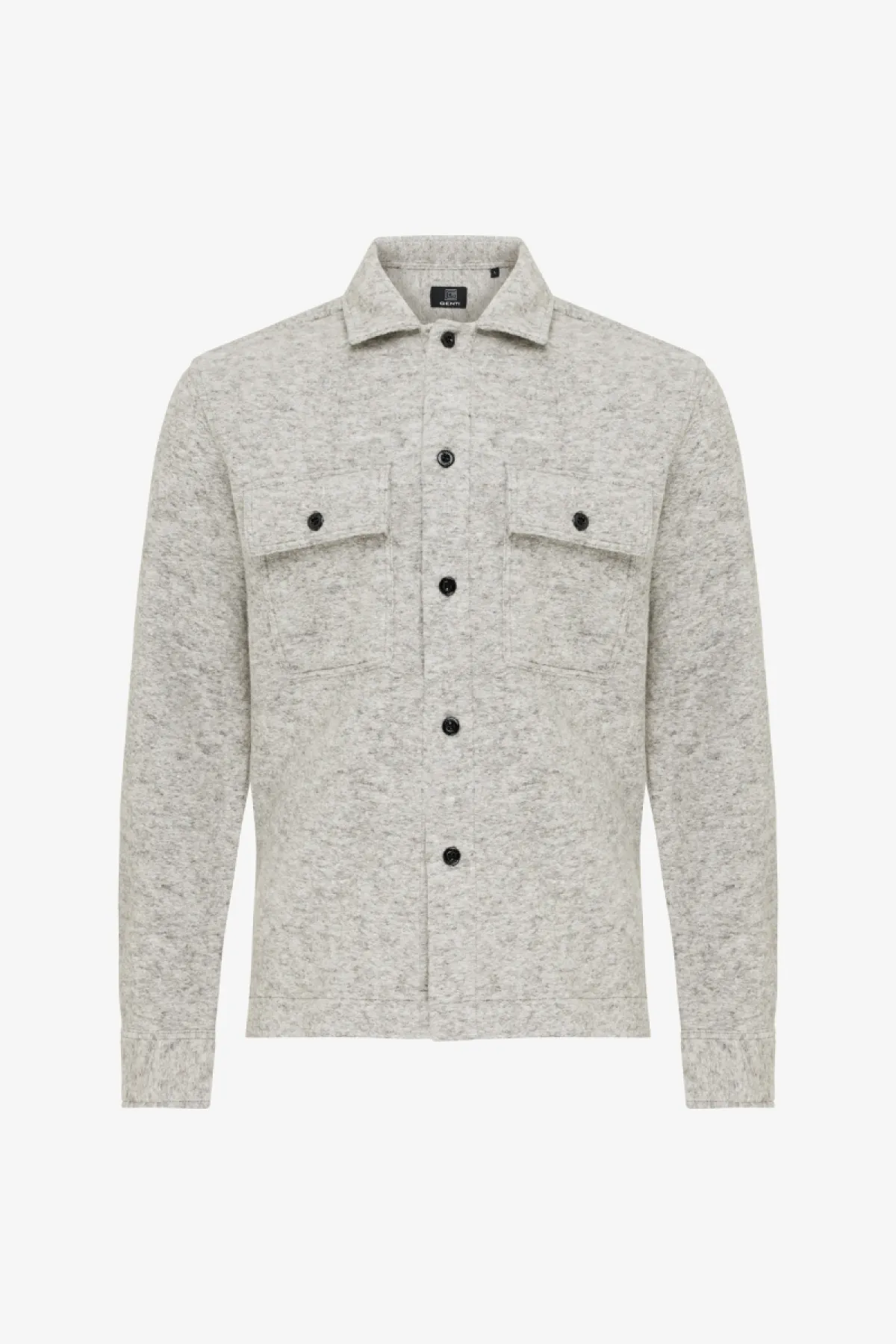 Wool Mix Overshirt | Lichtgrijs
