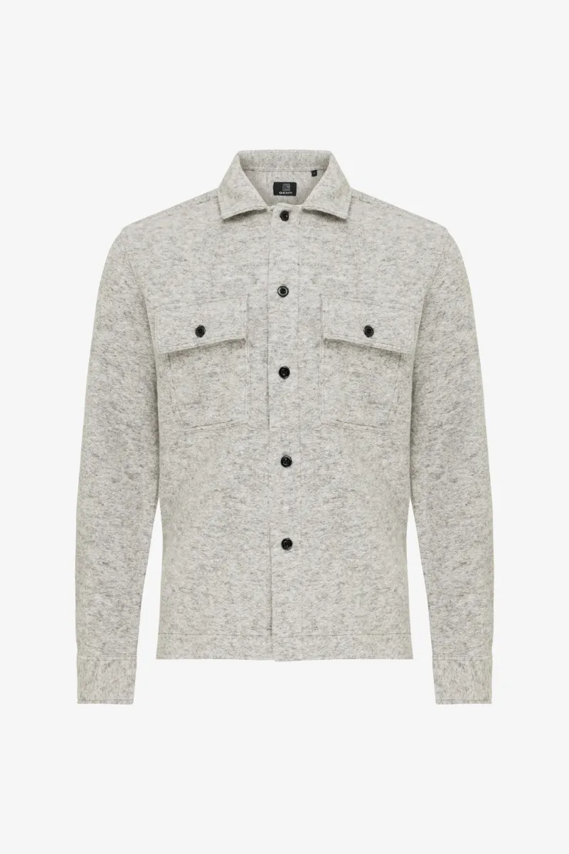 Wool Mix Overshirt | Lichtgrijs