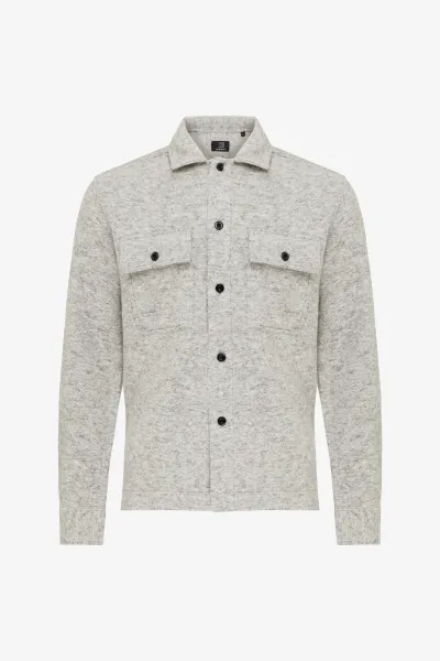 Wool Mix Overshirt | Lichtgrijs