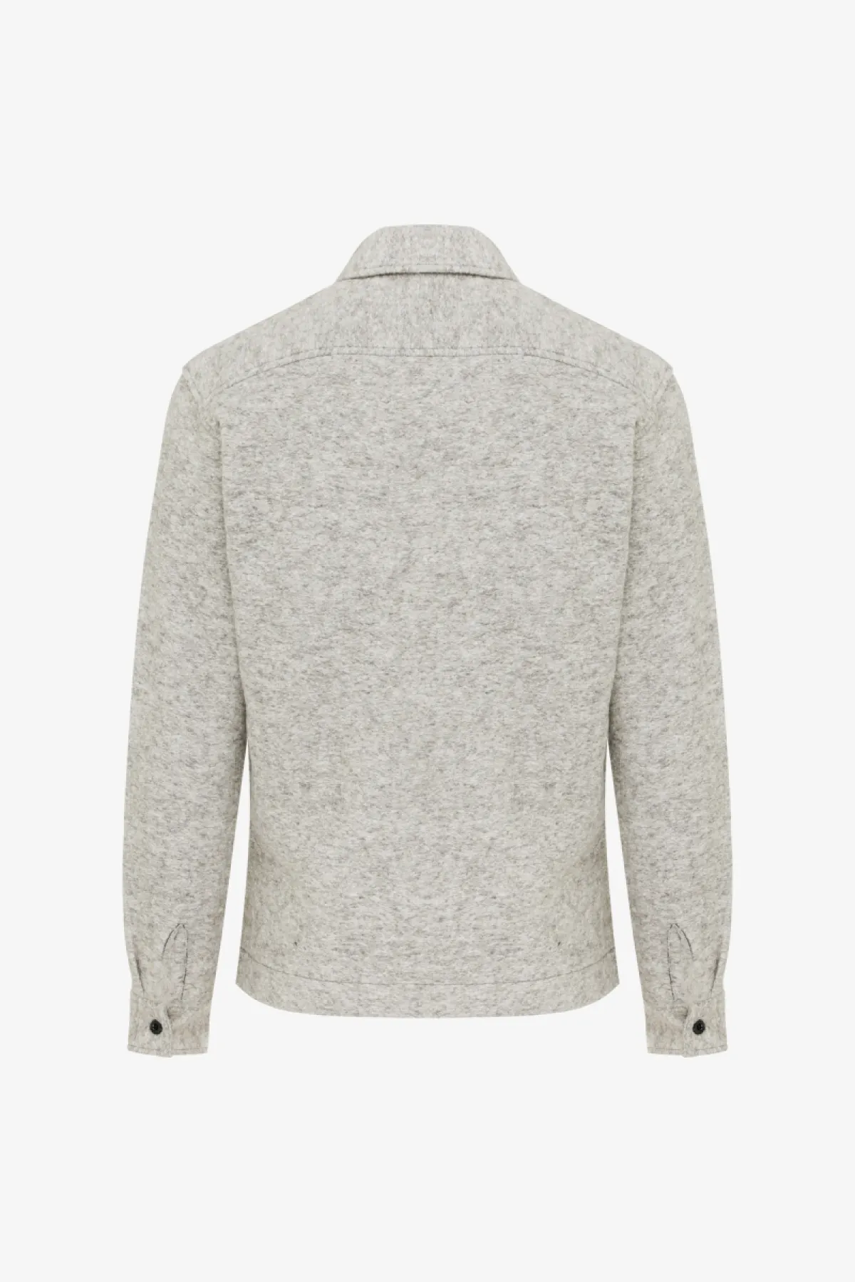 Wool Mix Overshirt | Lichtgrijs