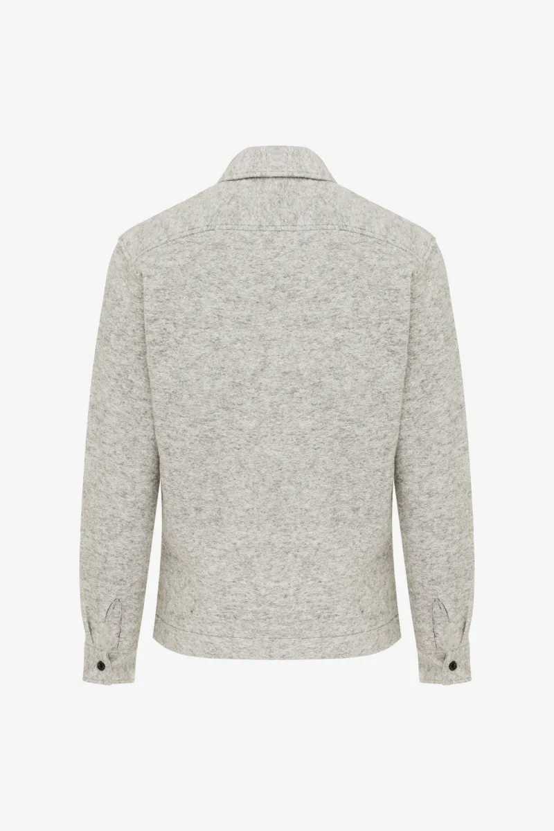 Wool Mix Overshirt | Lichtgrijs