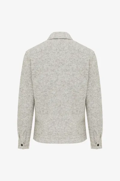 Wool Mix Overshirt | Lichtgrijs