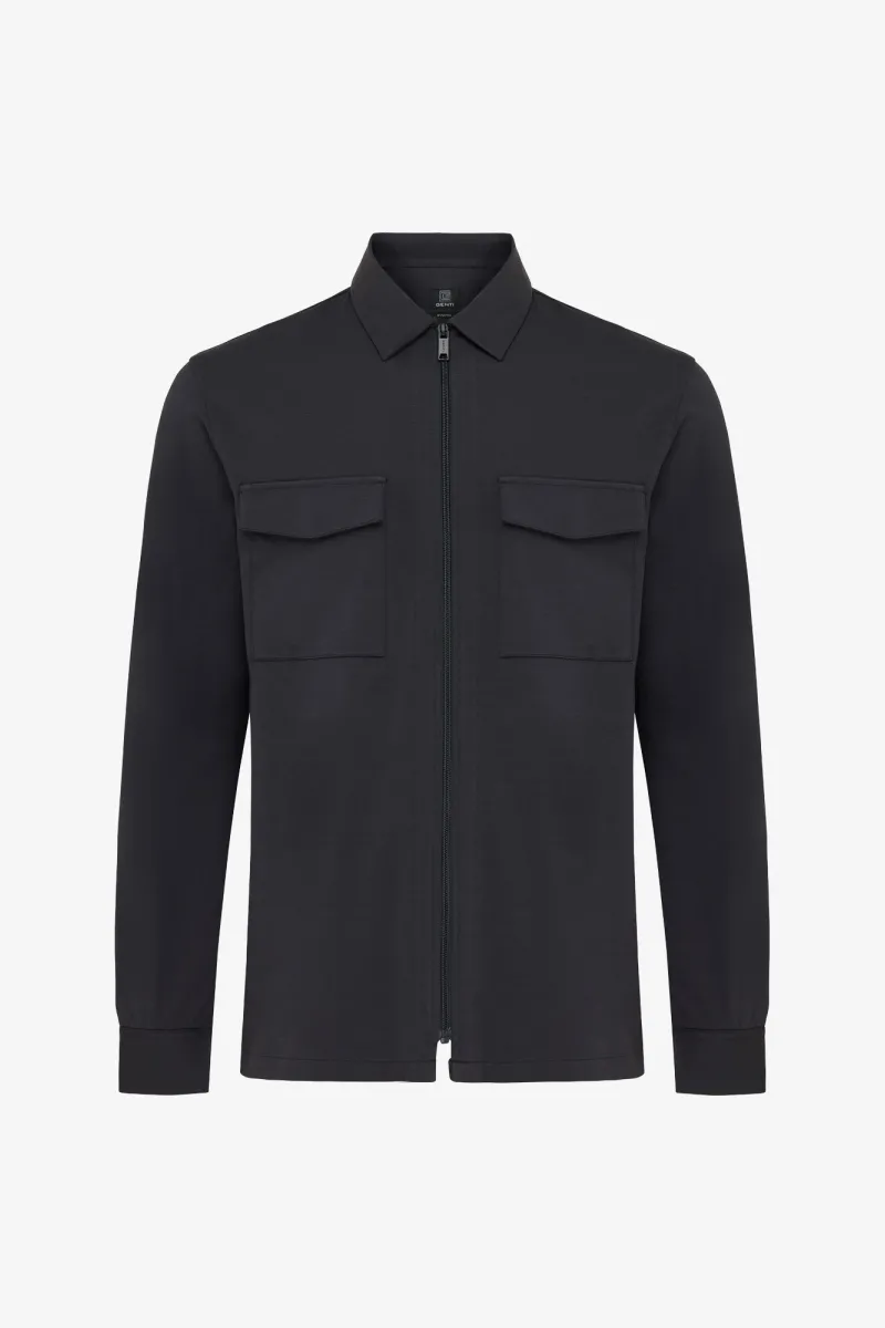 Zip Overshirt | Donkergrijs