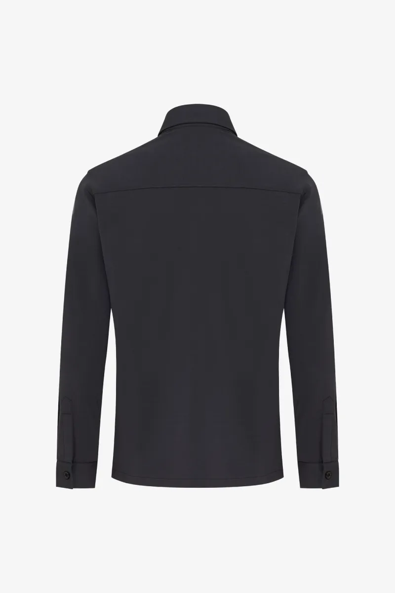 Zip Overshirt | Donkergrijs