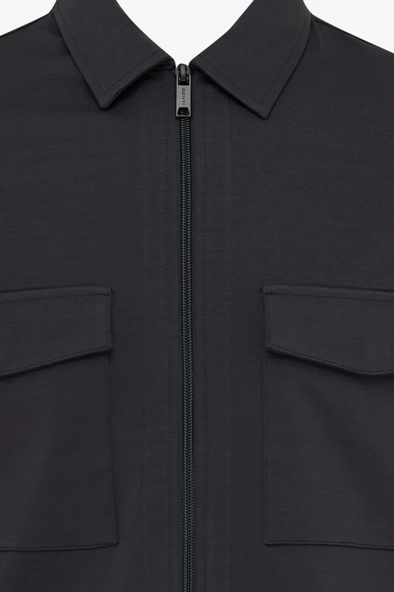 Zip Overshirt | Donkergrijs