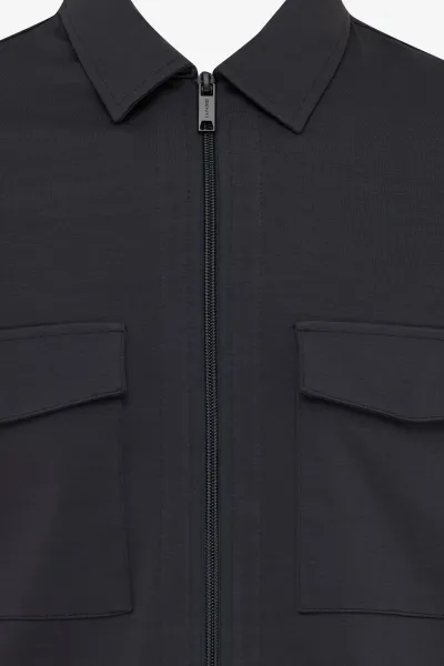 Zip Overshirt | Donkergrijs