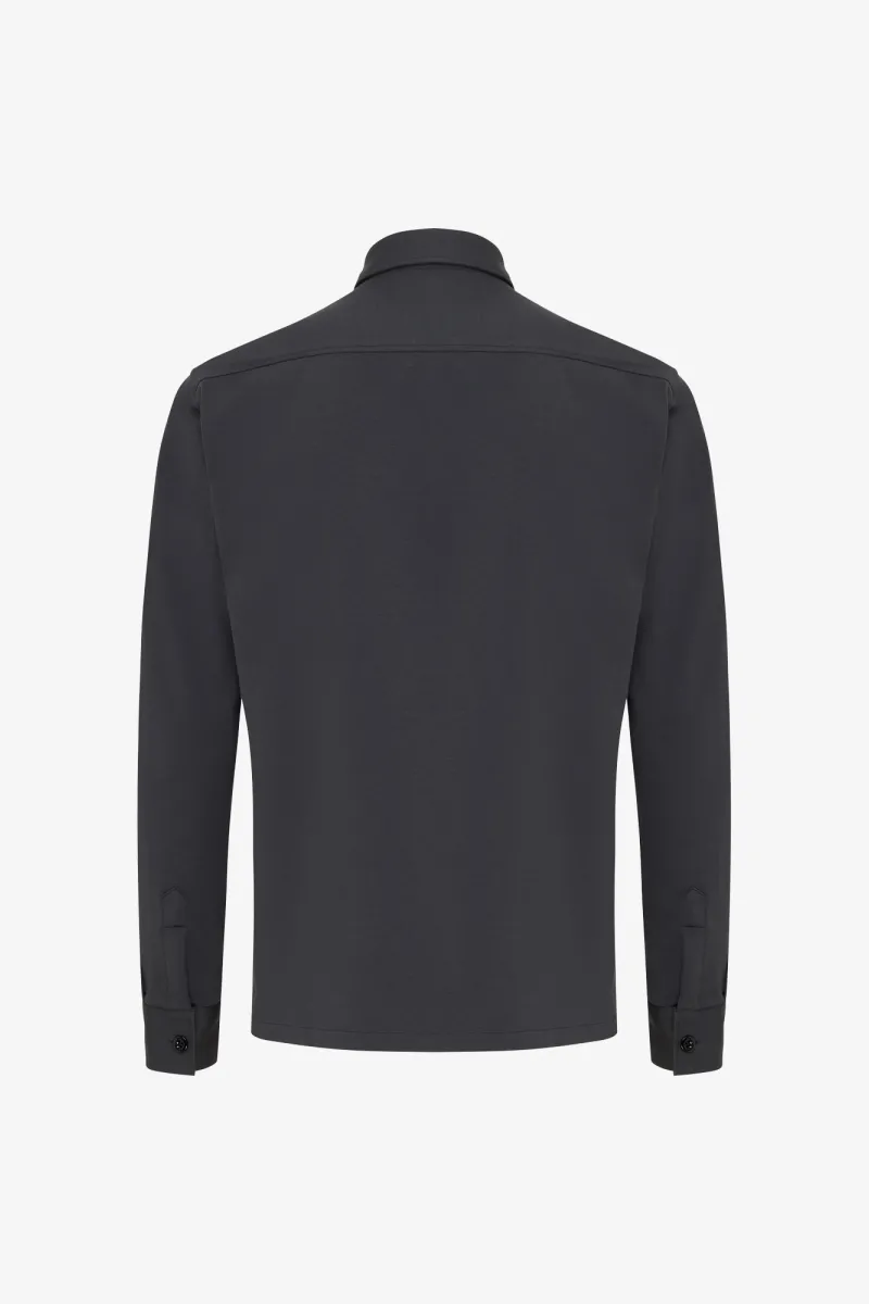 Relaxed Overshirt | Donkergrijs