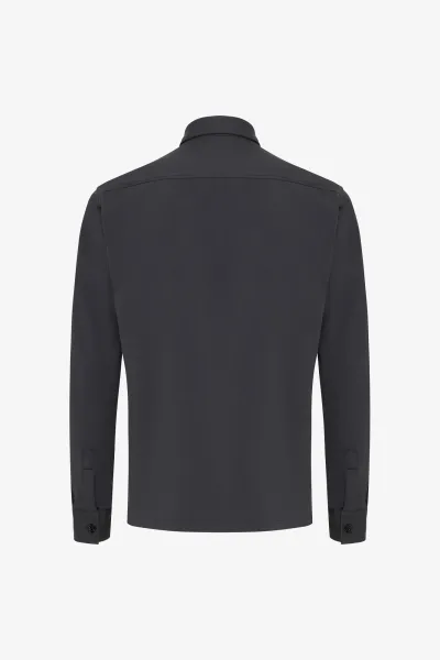 Relaxed Overshirt | Donkergrijs