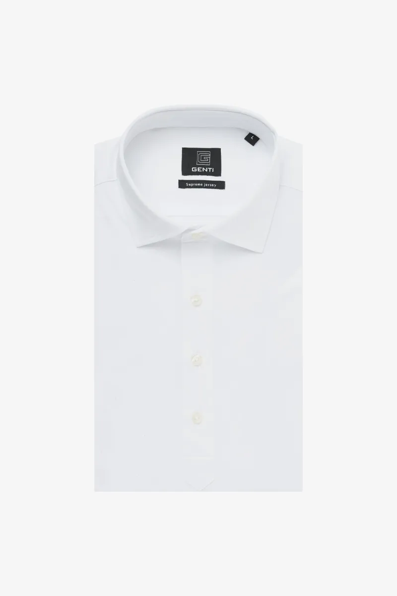 Cotton Blend Overhemd | Wit
