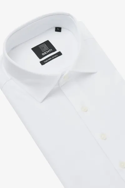 Cotton Blend Overhemd | Wit