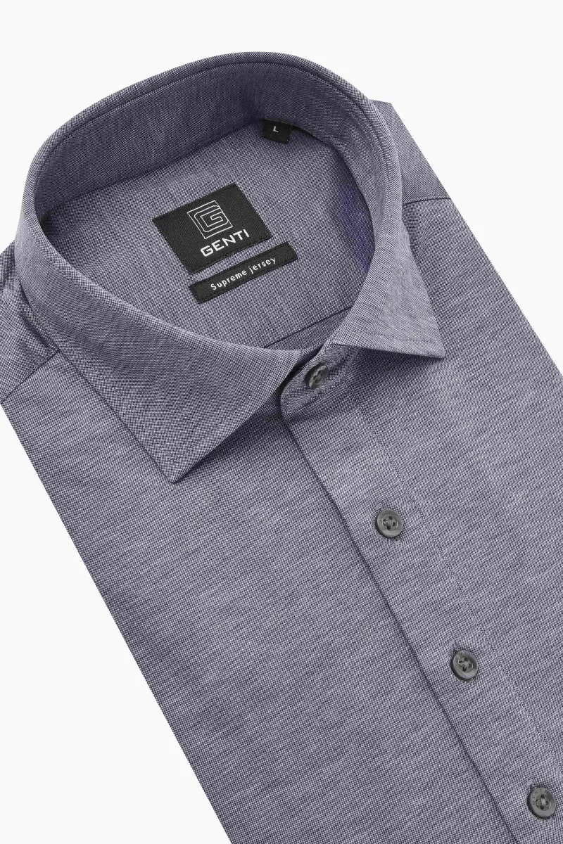 Cotton Blend Overhemd | Blauw