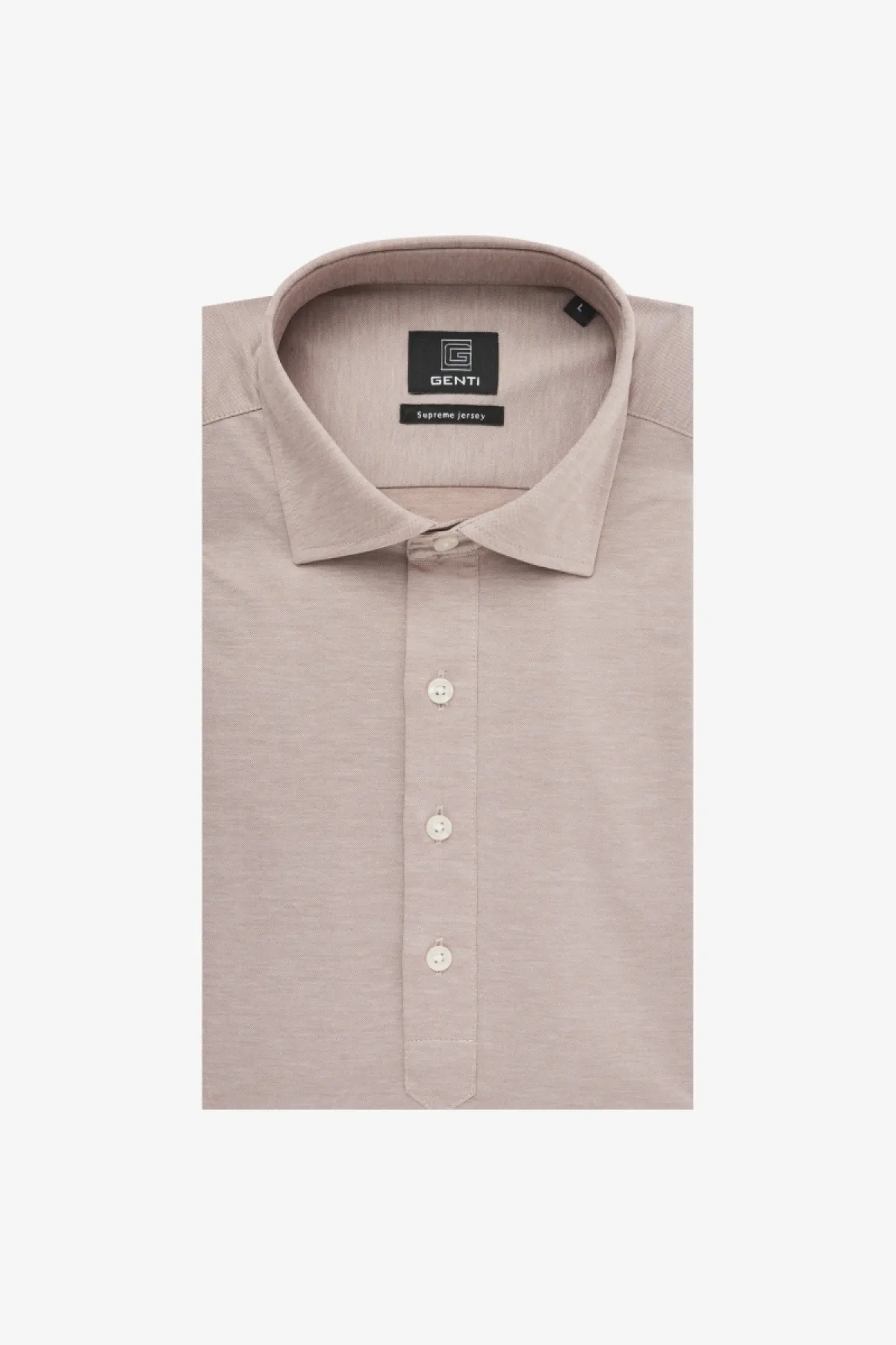 Cotton Blend Overhemd | Beige